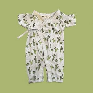 FREE with ANY PURCHASE! Cactus Print Baby Organic Cotton Romper Onesie Jammies